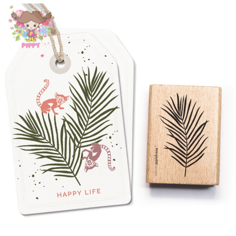 cats on appletrees STAMP☆Palm Leaf☆
